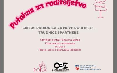 Radionice za trudnice i roditelje u Dubrovniku: Putokaz za roditeljstvo, rujan-studeni 2026.