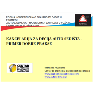 Primer dobre prakse - kancelarija za dečija auto-sedišta u Novom Sadu